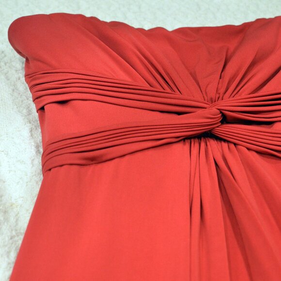 BCBGMaxAzria Red Strapless Floor length Gown - Picture 7 of 14
